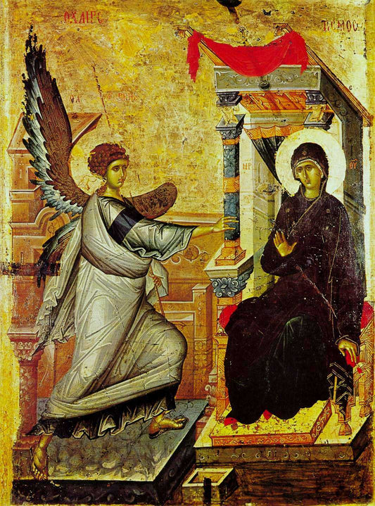The Annunciation ( Byzantine Icon_Ohrid_14th Century )