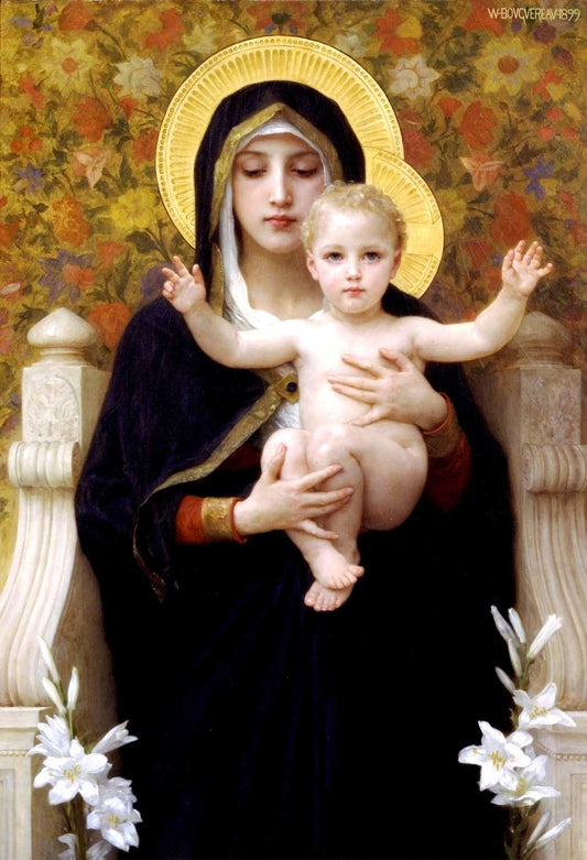 Virgin of the Lilies ( Artist : Bouguereau_1899 )