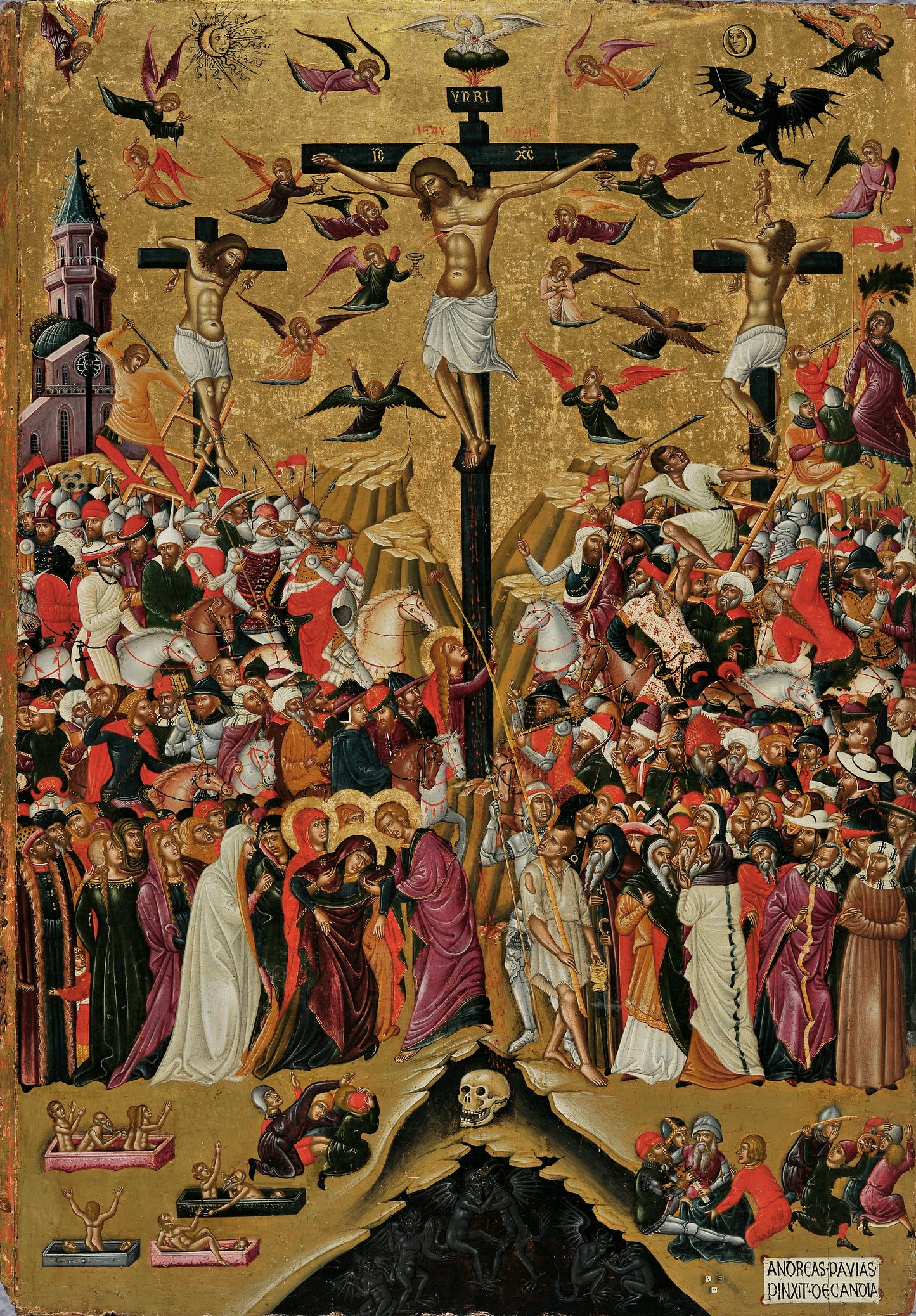 The Crucifixion ( Artist : Pavias_15th Century )