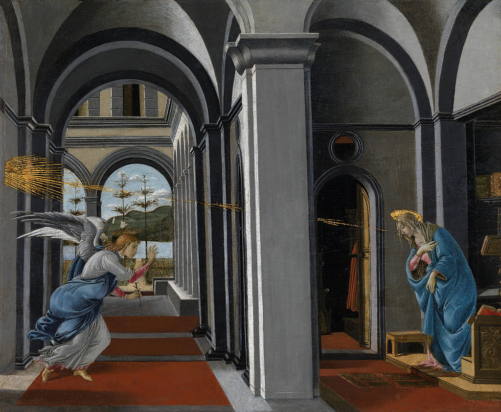 The Annunciation ( Artist : Boticelli - 1493 )